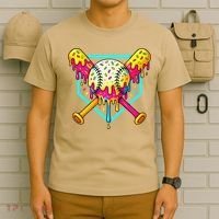 Baseball Drip For Home Plate Ice Cream Drip Sport T-Shirt thumb 6
