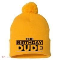 Birthday Dude Graphic Novelty Pom Pom 12in Knit Beanie thumb 0