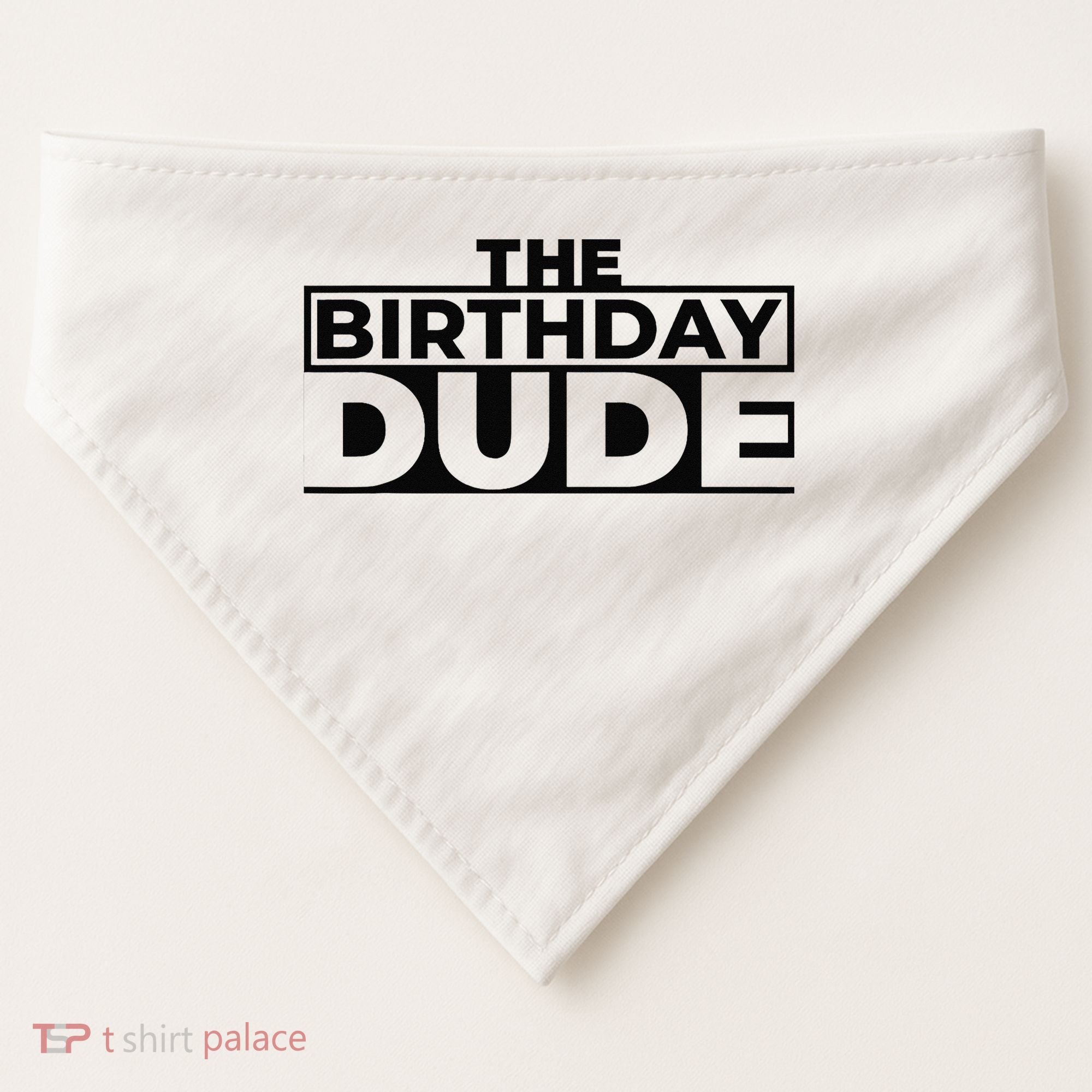 Birthday Dude Graphic Novelty USA-Made Doggie Bandana
