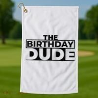 Birthday Dude Graphic Novelty Golf Towel thumb 1