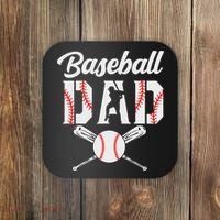 Baseball Dad Gifts Baseball Sport Lovers For Father's Day Coaster thumb 0