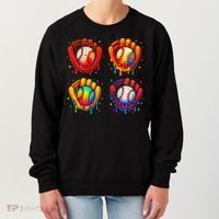 Baseball Drip Gloves Sweet Ice Cream Sprinkles Women's Sweatshirt thumb 0