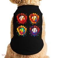 Baseball Drip Gloves Sweet Ice Cream Sprinkles Doggie Tank thumb 0