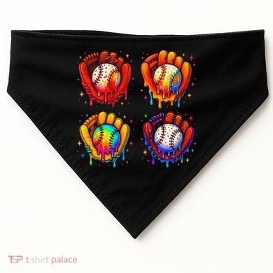 Baseball Drip Gloves Sweet Ice Cream Sprinkles USA-Made Doggie Bandana