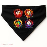 Baseball Drip Gloves Sweet Ice Cream Sprinkles USA-Made Doggie Bandana thumb 0