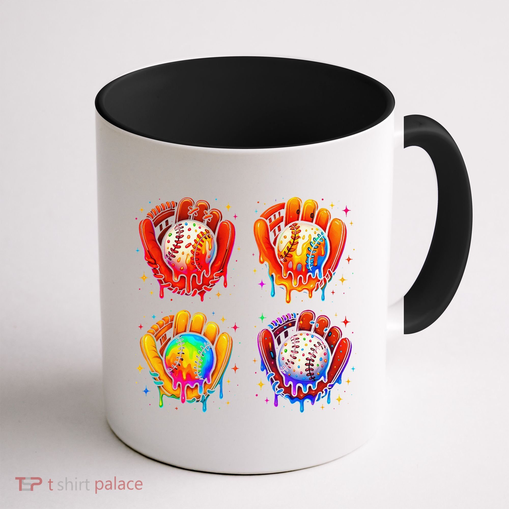 Baseball Drip Gloves Sweet Ice Cream Sprinkles Coffee Mug