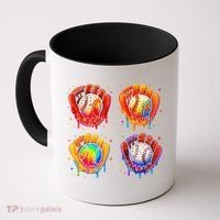 Baseball Drip Gloves Sweet Ice Cream Sprinkles Coffee Mug thumb 0