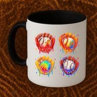 Baseball Drip Gloves Sweet Ice Cream Sprinkles Coffee Mug thumb 2