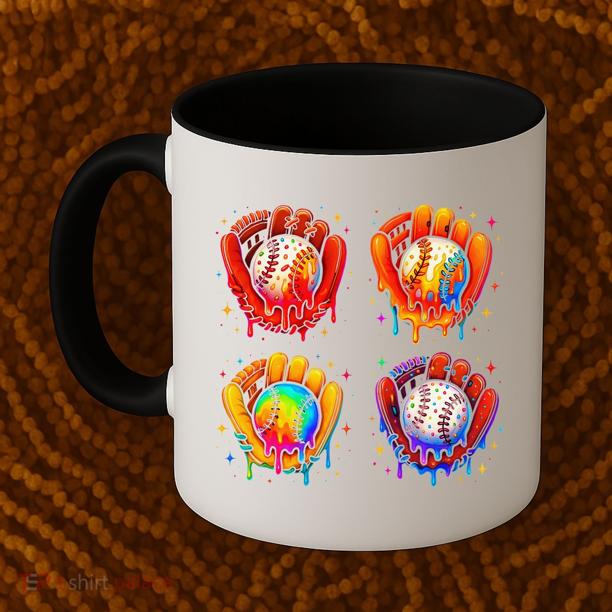 Baseball Drip Gloves Sweet Ice Cream Sprinkles Coffee Mug