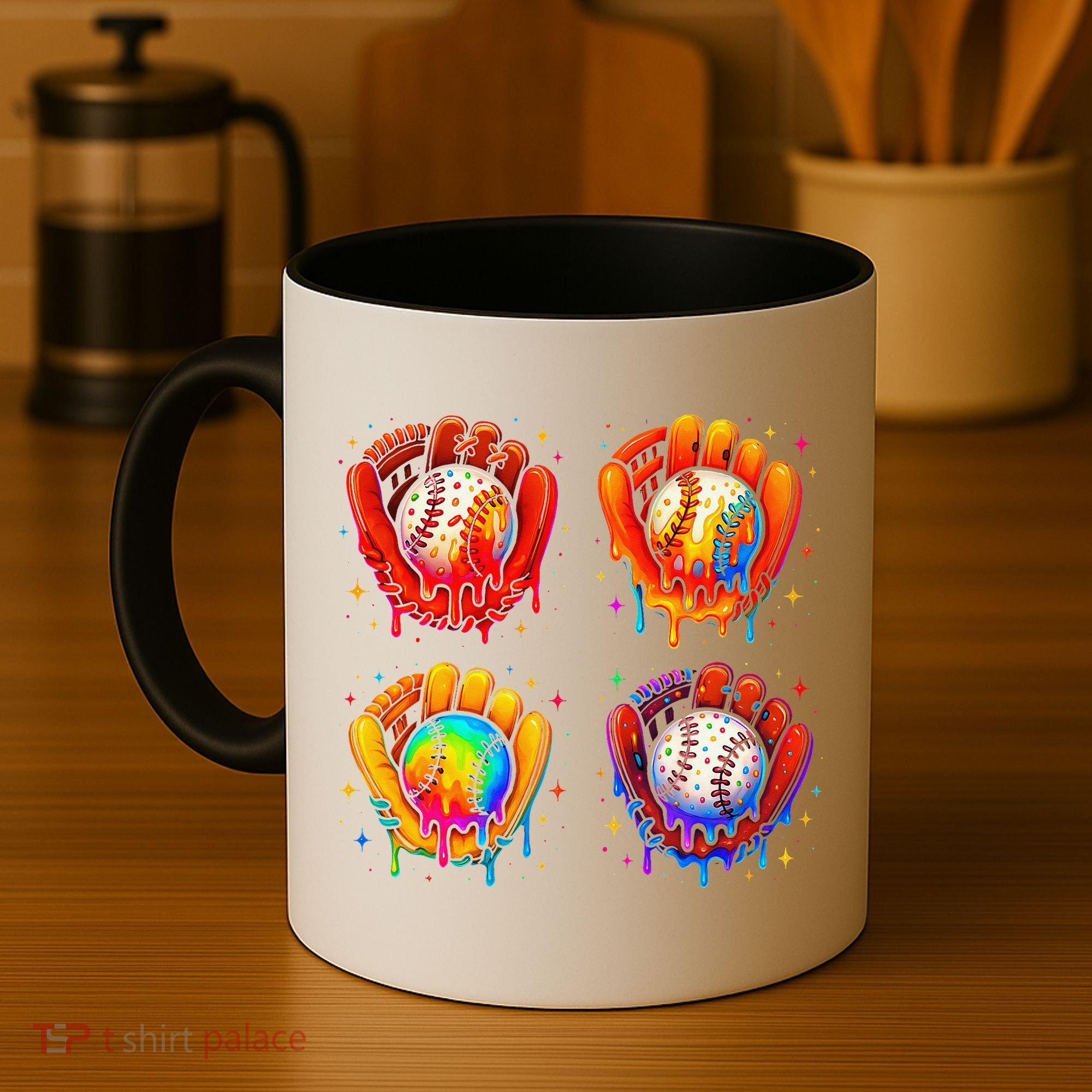 Baseball Drip Gloves Sweet Ice Cream Sprinkles Coffee Mug
