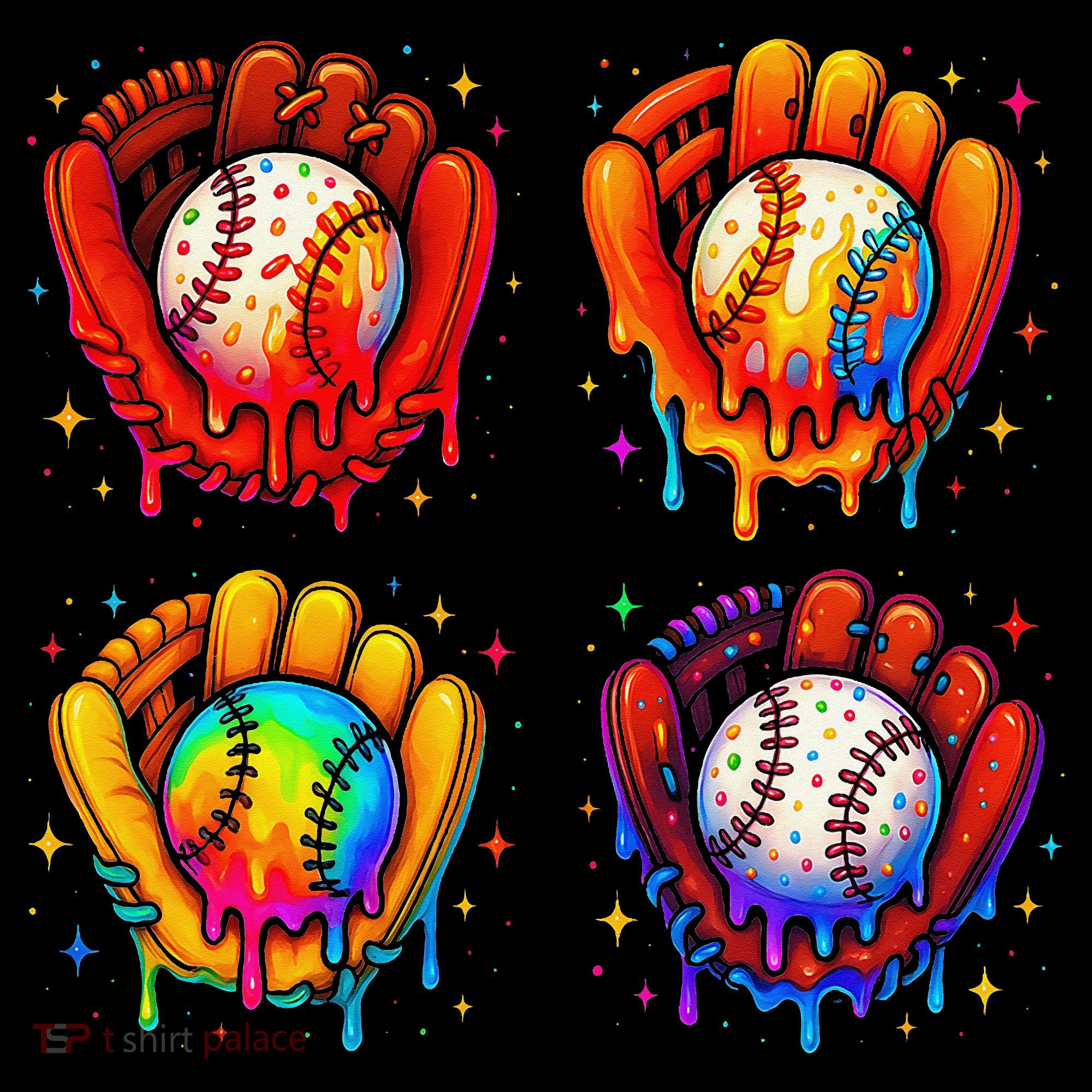 Baseball Drip Gloves Sweet Ice Cream Sprinkles Coffee Mug