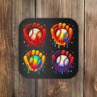 Baseball Drip Gloves Sweet Ice Cream Sprinkles Coaster thumb 0