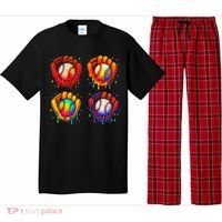 Baseball Drip Gloves Sweet Ice Cream Sprinkles Pajama Set thumb 0