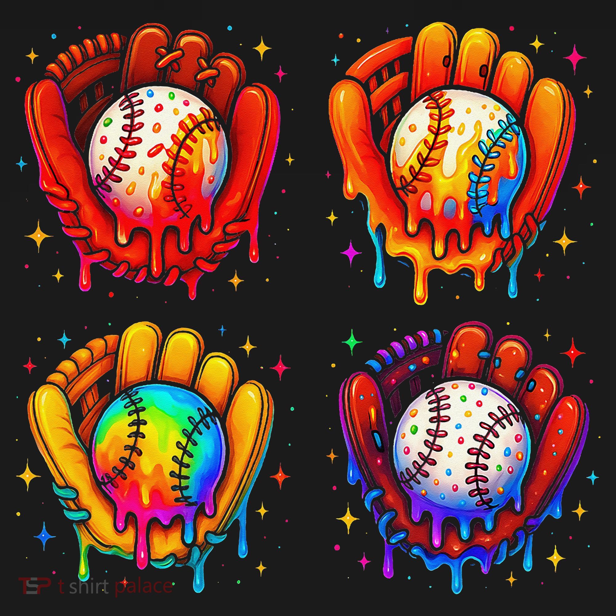 Baseball Drip Gloves Sweet Ice Cream Sprinkles Women's Tank Top