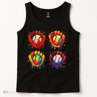 Baseball Drip Gloves Sweet Ice Cream Sprinkles Tank Top thumb 2