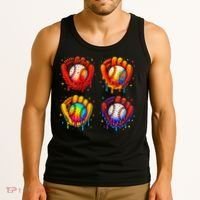 Baseball Drip Gloves Sweet Ice Cream Sprinkles Tank Top thumb 3