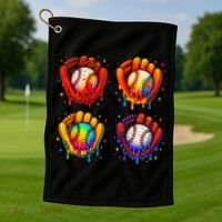 Baseball Drip Gloves Sweet Ice Cream Sprinkles Golf Towel thumb 1