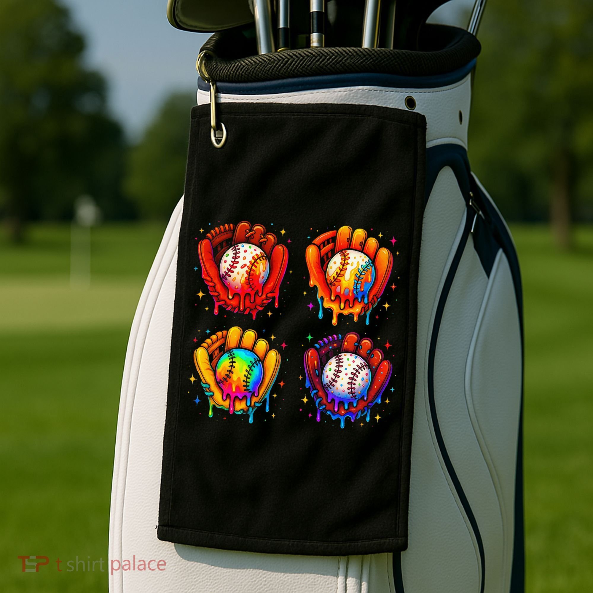 Baseball Drip Gloves Sweet Ice Cream Sprinkles Golf Towel