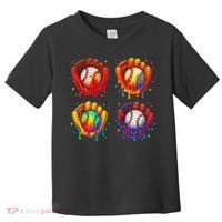 Baseball Drip Gloves Sweet Ice Cream Sprinkles Toddler T-Shirt thumb 0