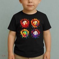 Baseball Drip Gloves Sweet Ice Cream Sprinkles Toddler T-Shirt thumb 2