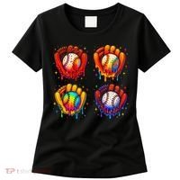 Baseball Drip Gloves Sweet Ice Cream Sprinkles Women's T-Shirt thumb 0