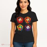 Baseball Drip Gloves Sweet Ice Cream Sprinkles Women's T-Shirt thumb 4