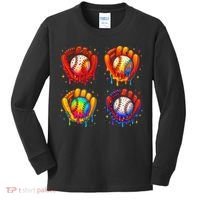 Baseball Drip Gloves Sweet Ice Cream Sprinkles Kids Long Sleeve Shirt thumb 0
