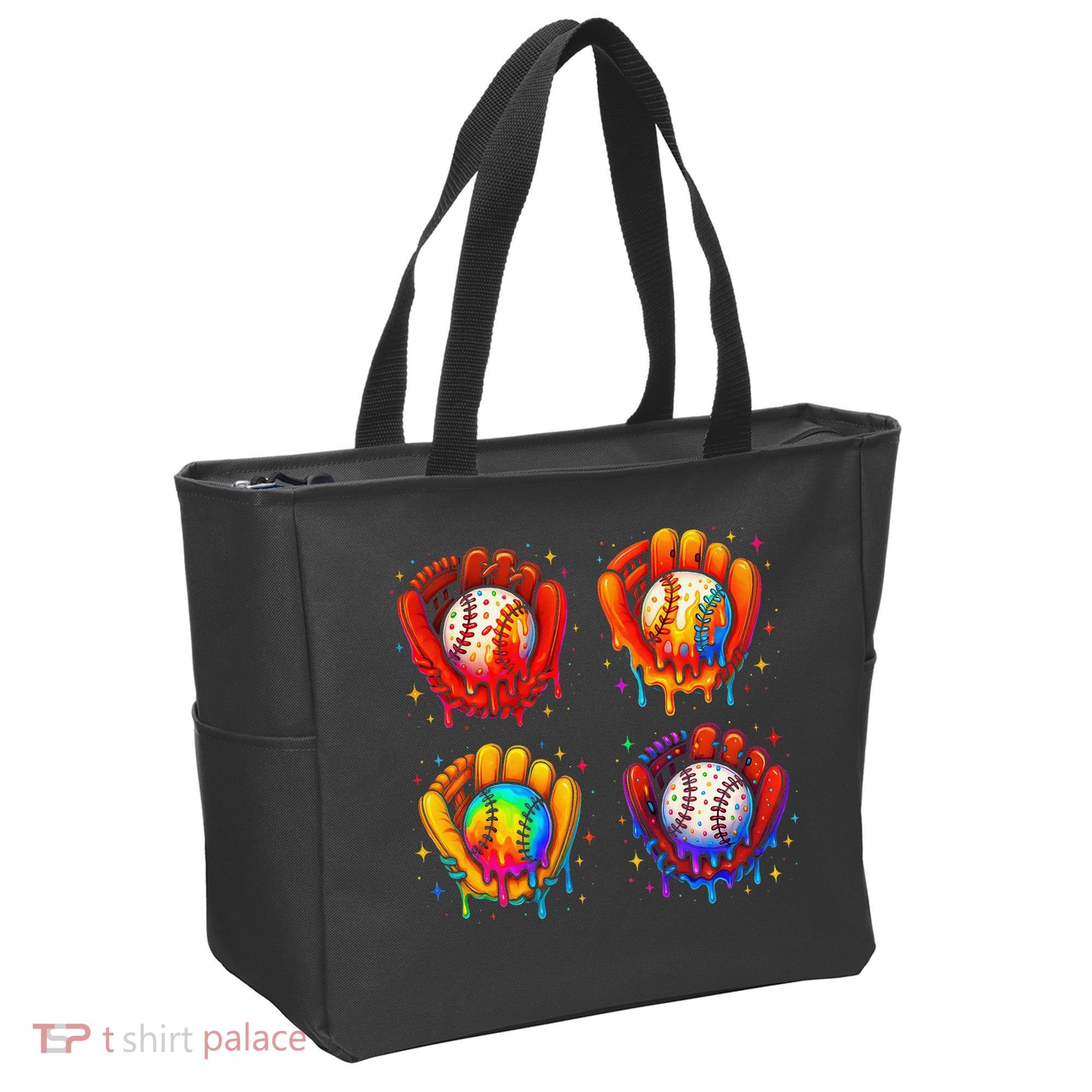 Baseball Drip Gloves Sweet Ice Cream Sprinkles Tote Bag