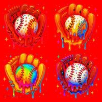 Baseball Drip Gloves Sweet Ice Cream Sprinkles Santa Hat thumb 1