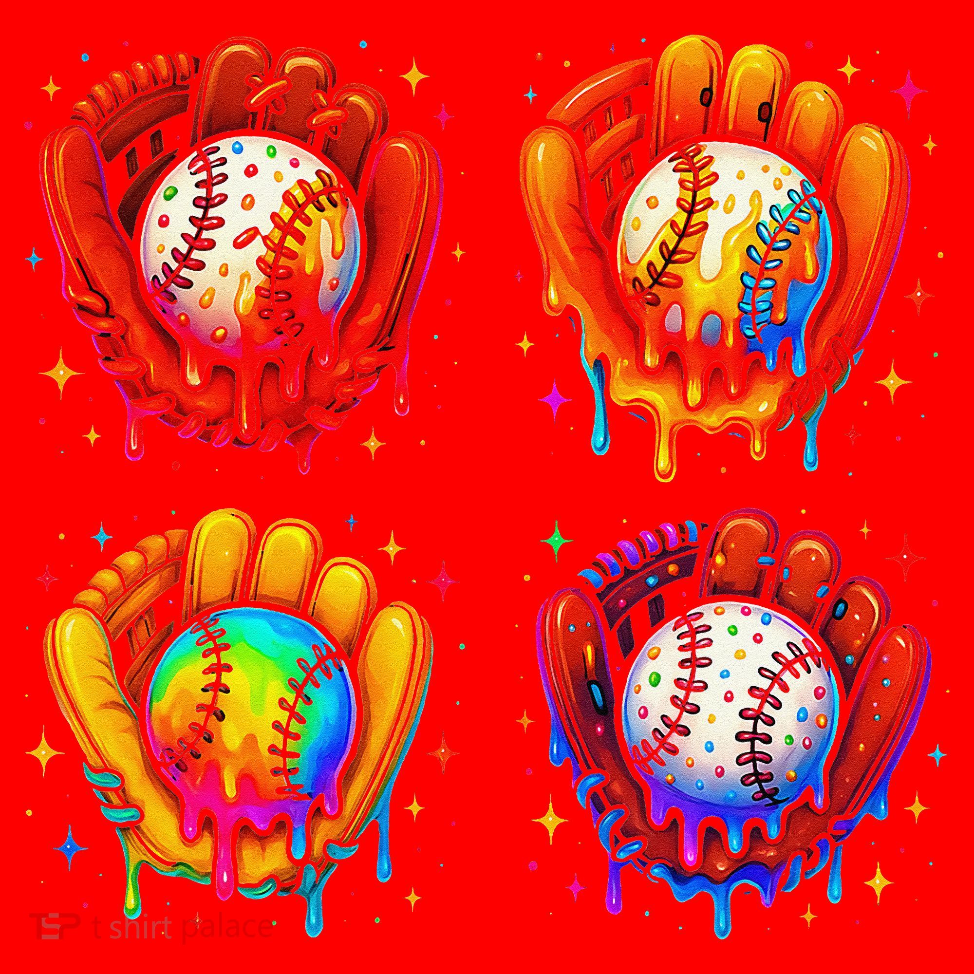 Baseball Drip Gloves Sweet Ice Cream Sprinkles Santa Hat