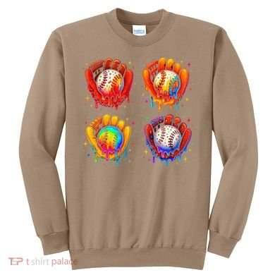 Baseball Drip Gloves Sweet Ice Cream Sprinkles Sweatshirt