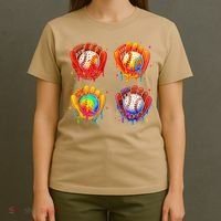 Baseball Drip Gloves Sweet Ice Cream Sprinkles T-Shirt thumb 4