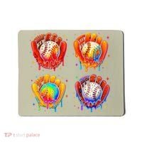 Baseball Drip Gloves Sweet Ice Cream Sprinkles Mousepad thumb 0