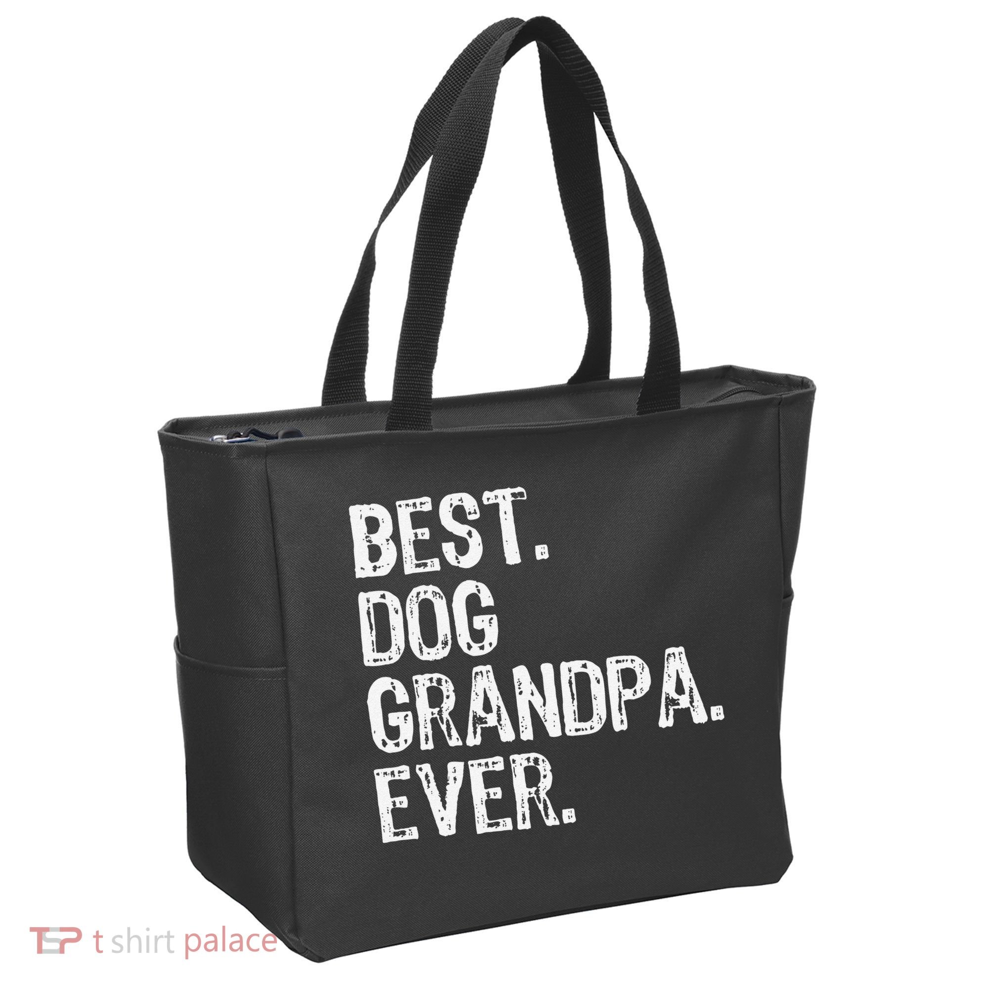 Best Dog Grandpa Ever Funny Cool Tote Bag