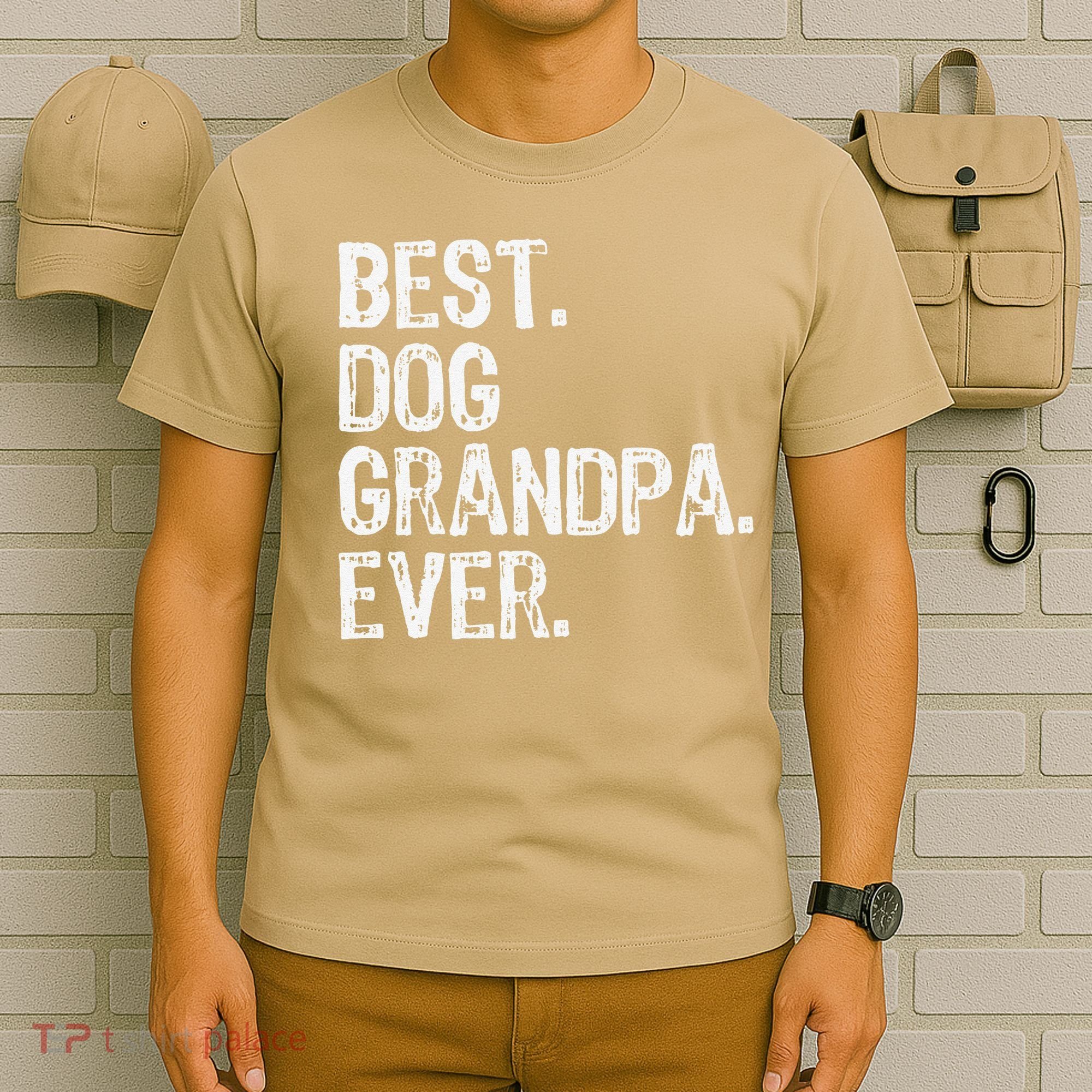 Best Dog Grandpa Ever Funny Cool T-Shirt