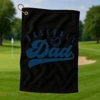 Baseball Dad Gifts Daddy Fathers Day Golf Towel thumb 1