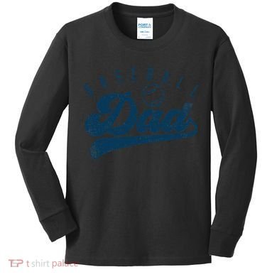 Baseball Dad Gifts Daddy Fathers Day Kids Long Sleeve Shirt