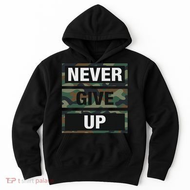 Bahaa's Don't Give Up Illustration Quotes Novelty  Hoodie