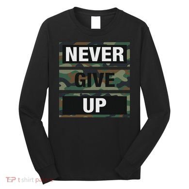 Bahaa's Don't Give Up Illustration Quotes Novelty  Long Sleeve Shirt
