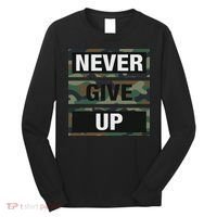Bahaa's Don't Give Up Illustration Quotes Novelty  Long Sleeve Shirt thumb 0