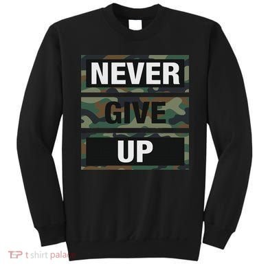 Bahaa's Don't Give Up Illustration Quotes Novelty  Sweatshirt