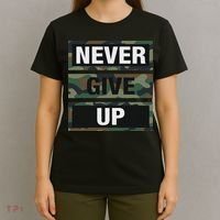 Bahaa's Don't Give Up Illustration Quotes Novelty  T-Shirt thumb 4