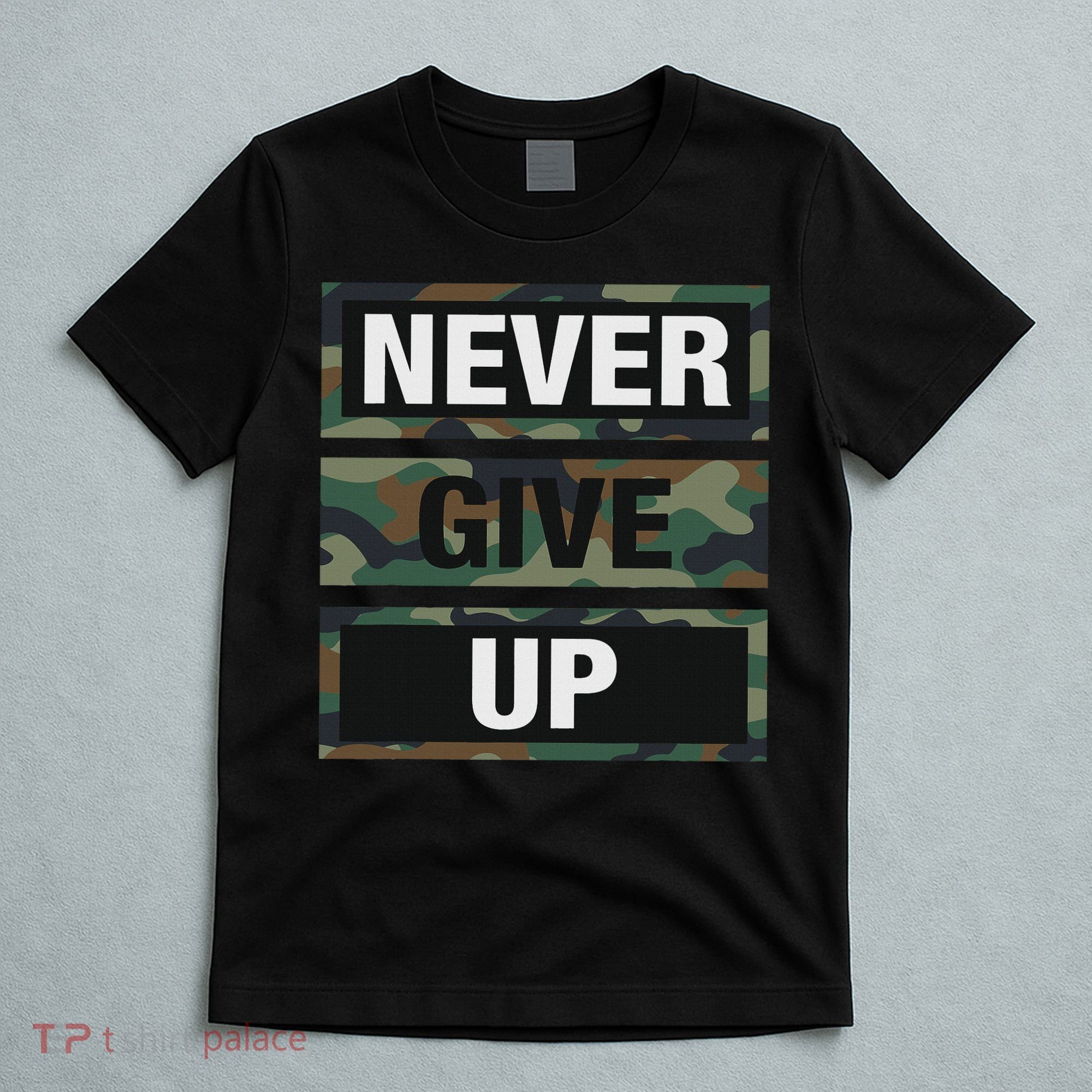 Bahaa's Don't Give Up Illustration Quotes Novelty  T-Shirt