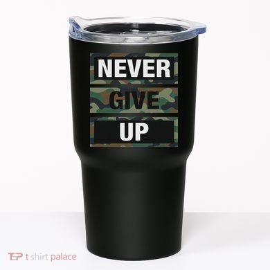 Bahaa's Don't Give Up Illustration Quotes Novelty  Tumbler