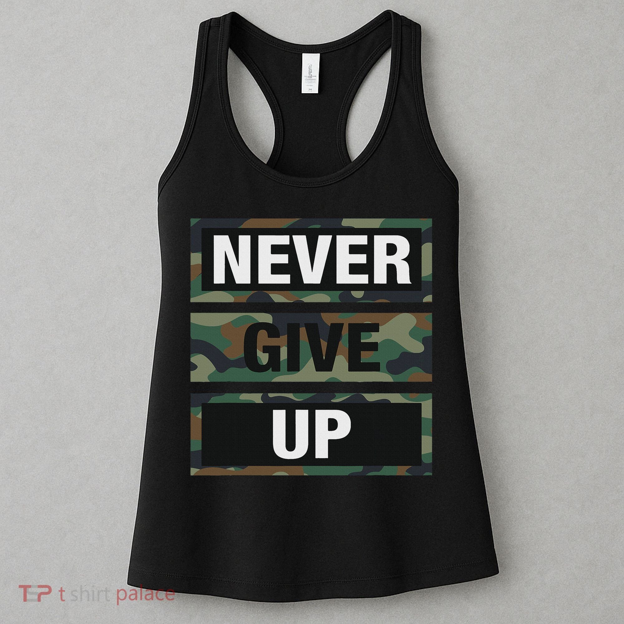 Bahaa's Don't Give Up Illustration Quotes Novelty  Women's Tank Top