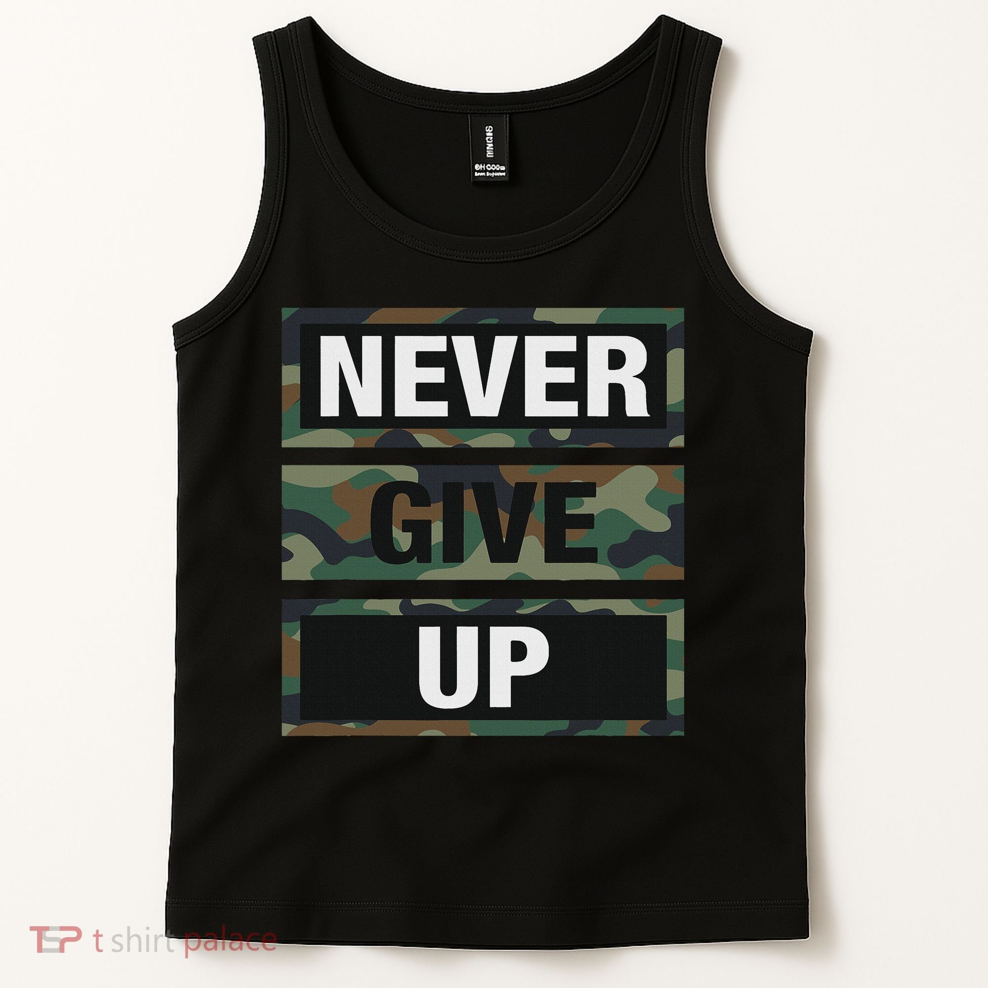 Bahaa's Don't Give Up Illustration Quotes Novelty  Tank Top