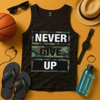 Bahaa's Don't Give Up Illustration Quotes Novelty  Tank Top thumb 4