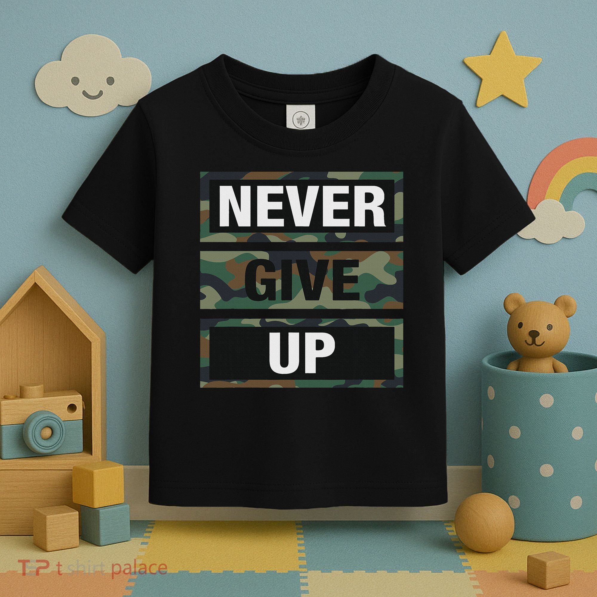 Bahaa's Don't Give Up Illustration Quotes Novelty  Toddler T-Shirt
