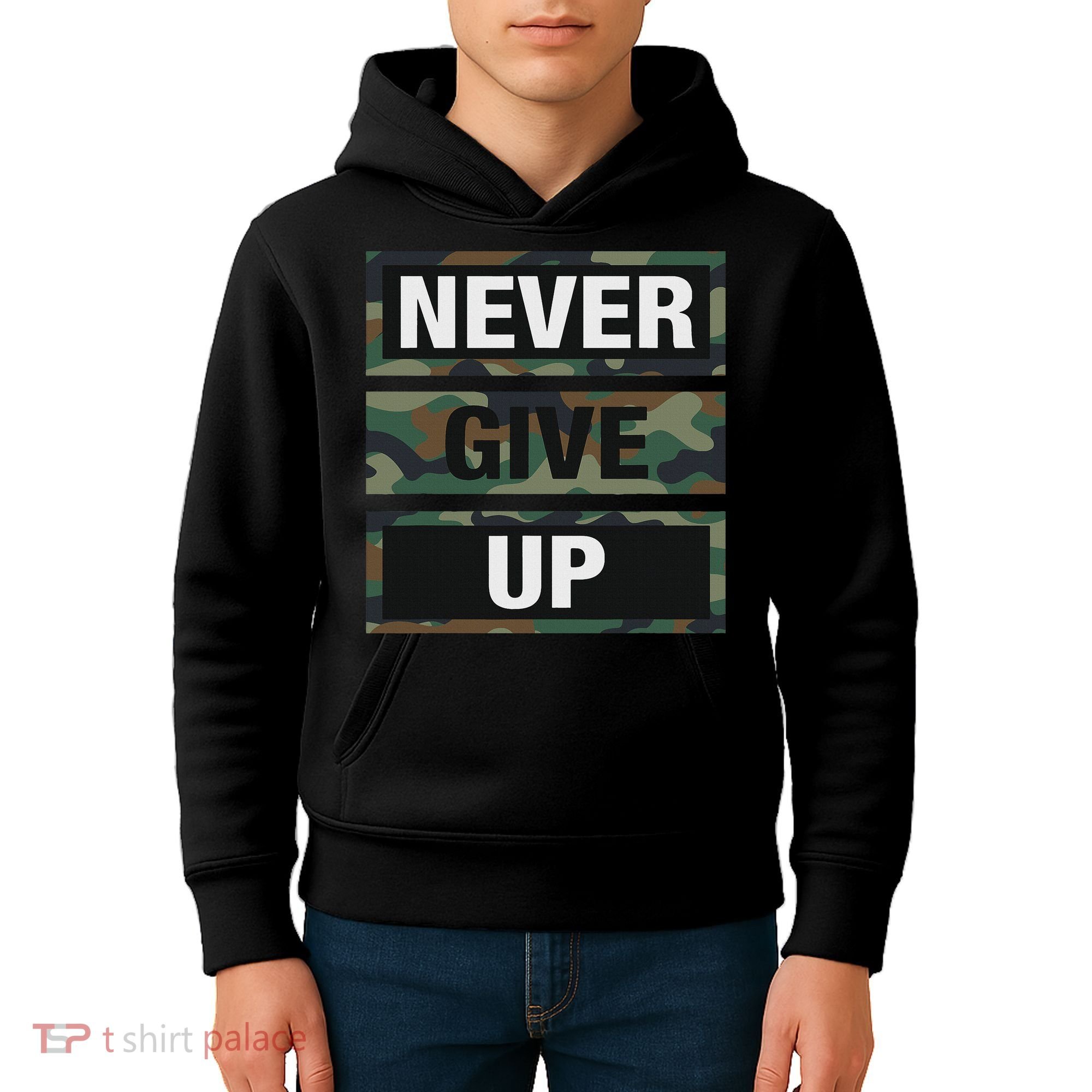 Bahaa's Don't Give Up Illustration Quotes Novelty  Kids Hoodie