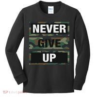 Bahaa's Don't Give Up Illustration Quotes Novelty  Kids Long Sleeve Shirt thumb 0